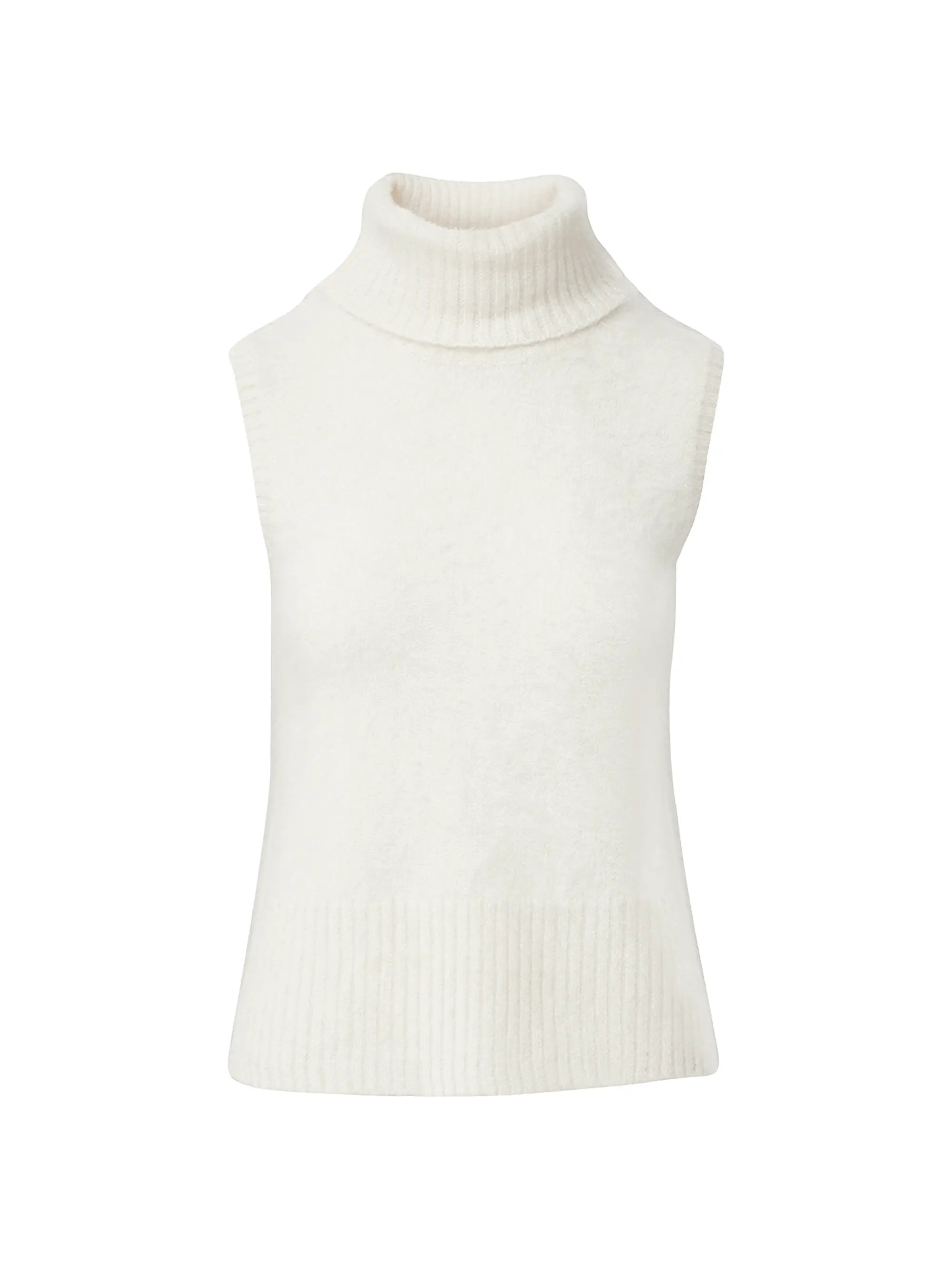 Mazzy Brushed Cashmere Sleeveless Turtleneck | Saks Fifth Avenue