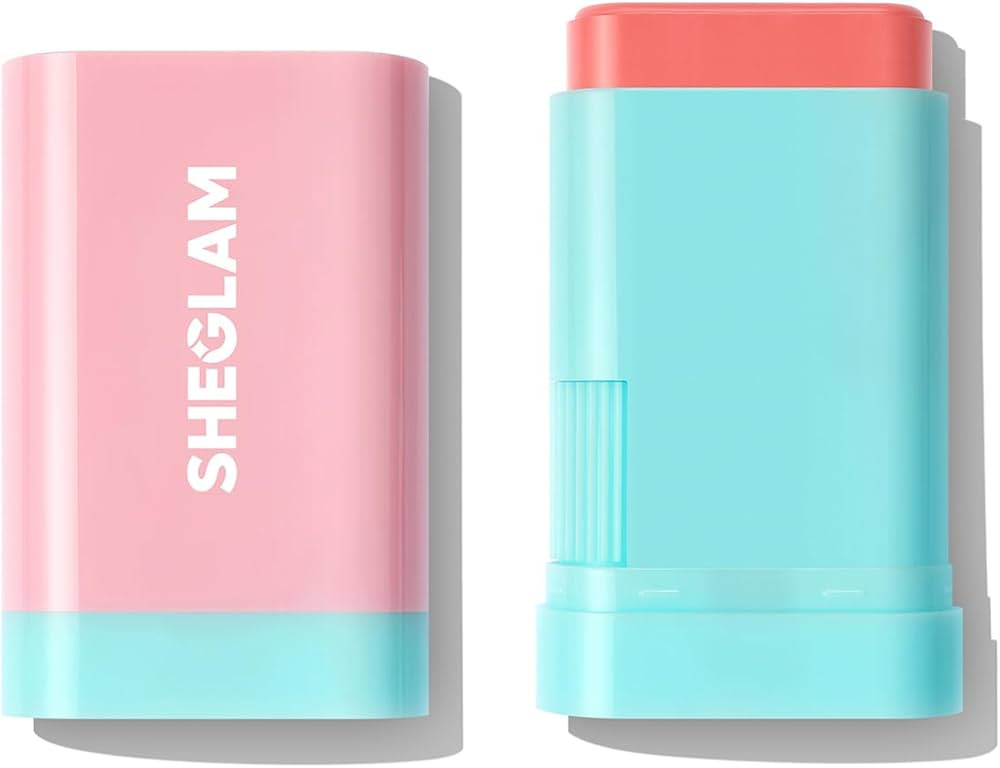 SHEGLAM Glass Glow Blush Stick Cream for Cheek and Lip, Waterproof Hydrating Tinted Solid Moistur... | Amazon (US)