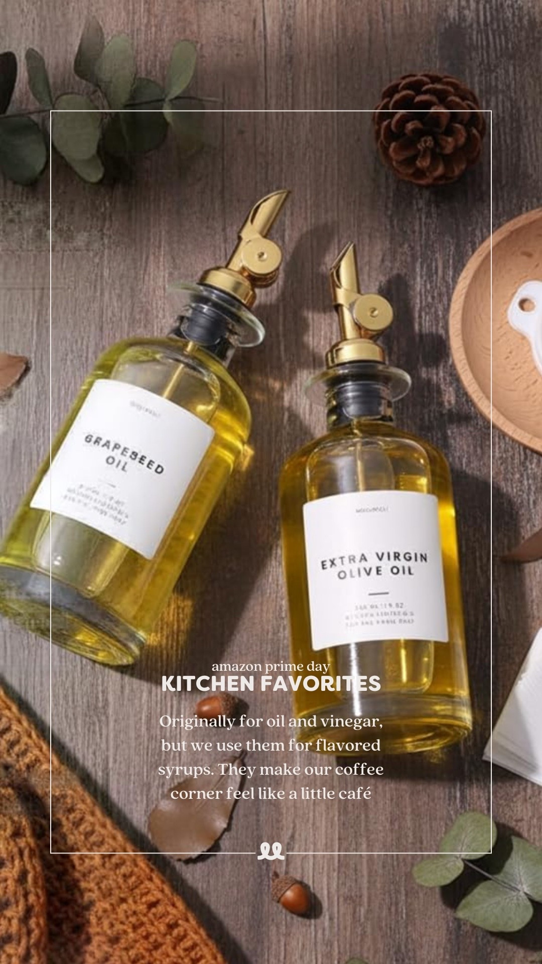 Originally for oil and vinegar, but we use them for flavored syrups. They make our coffee corner, feel like a little café.

#LTKSaleAlert #LTKHome