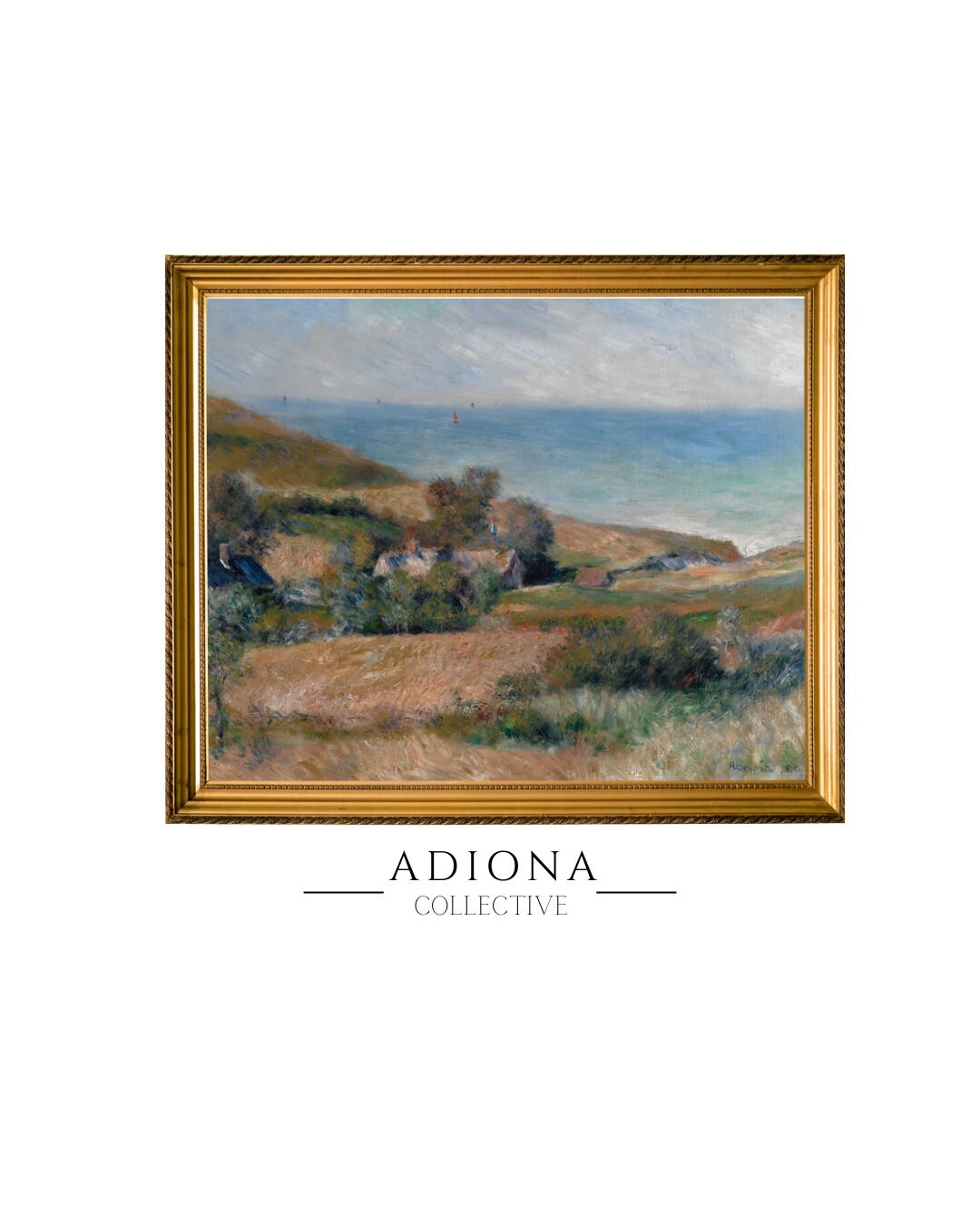 Seacoast View Vintage Art | Oil on Canvas| Vintage Artwork | Printable Artwork | PRINTABLE DIGITA... | Etsy (US)