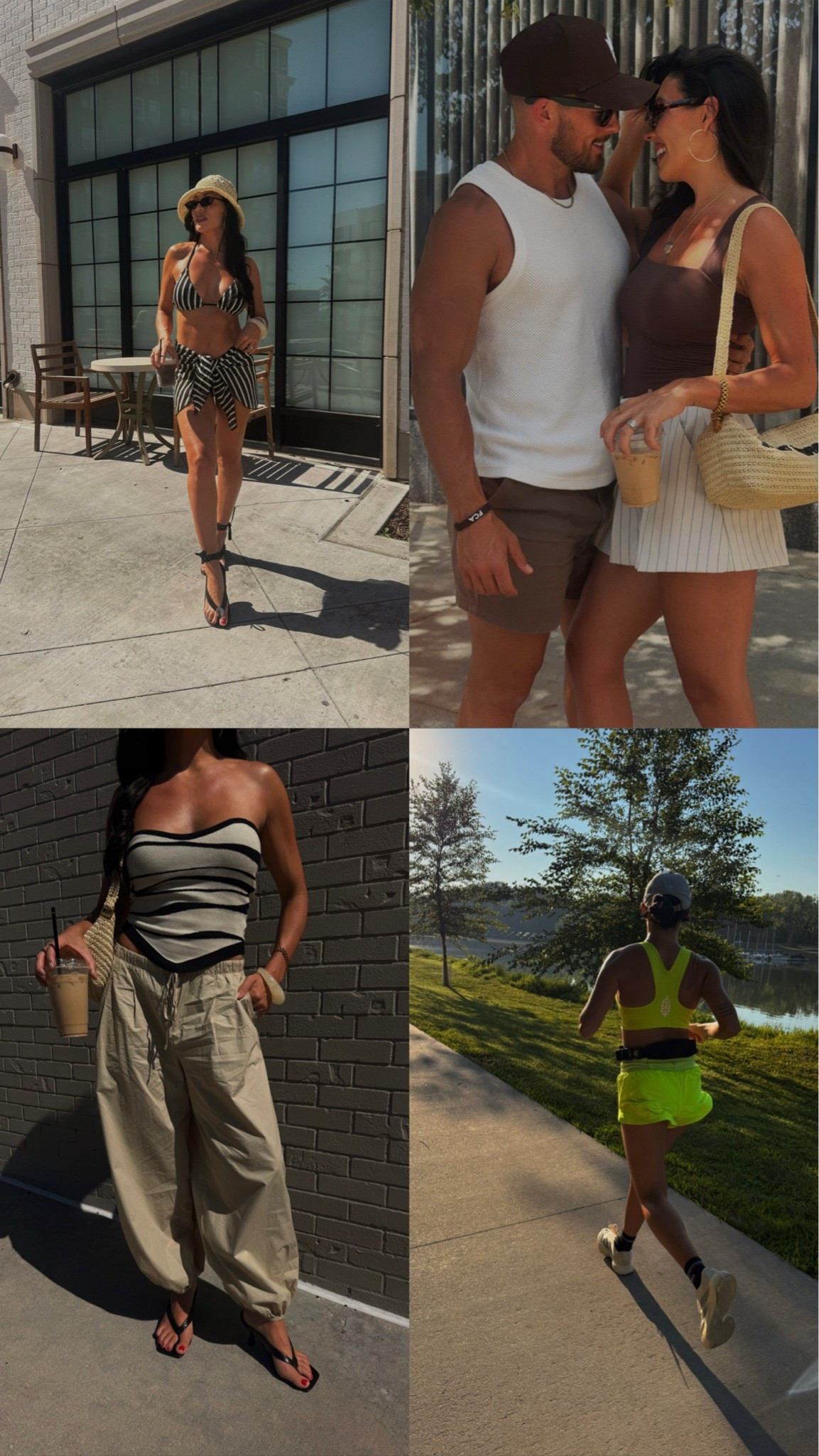 Recent outfits from last week! 
Amazon bikini set 
@abercrombie trouser shorts 
@Aerie balloon pants 
Free people active set

#LTKSeasonal #LTKActive #LTKootd