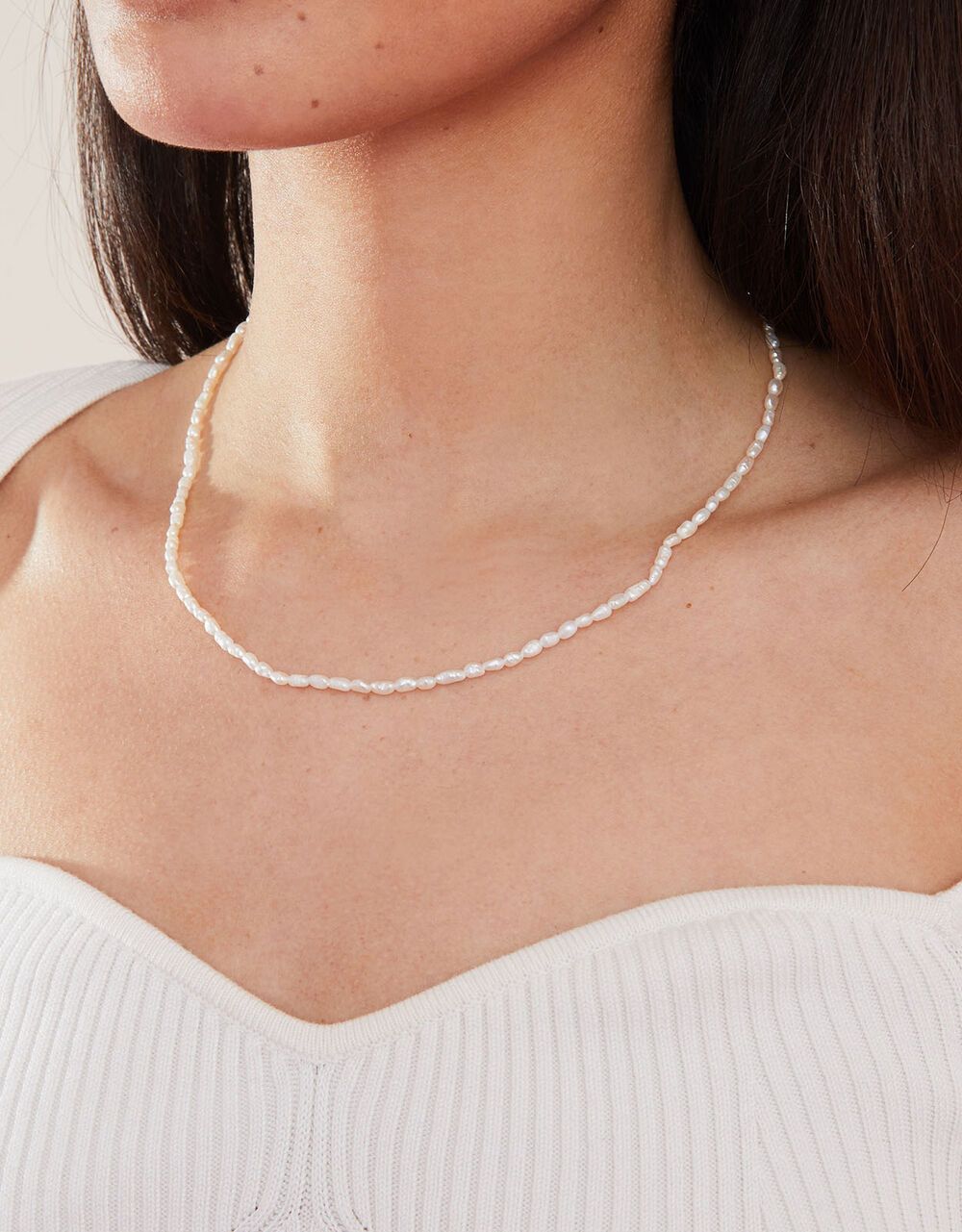 14ct Gold-Plated Seed Pearl Necklace | Accessorize (Global)