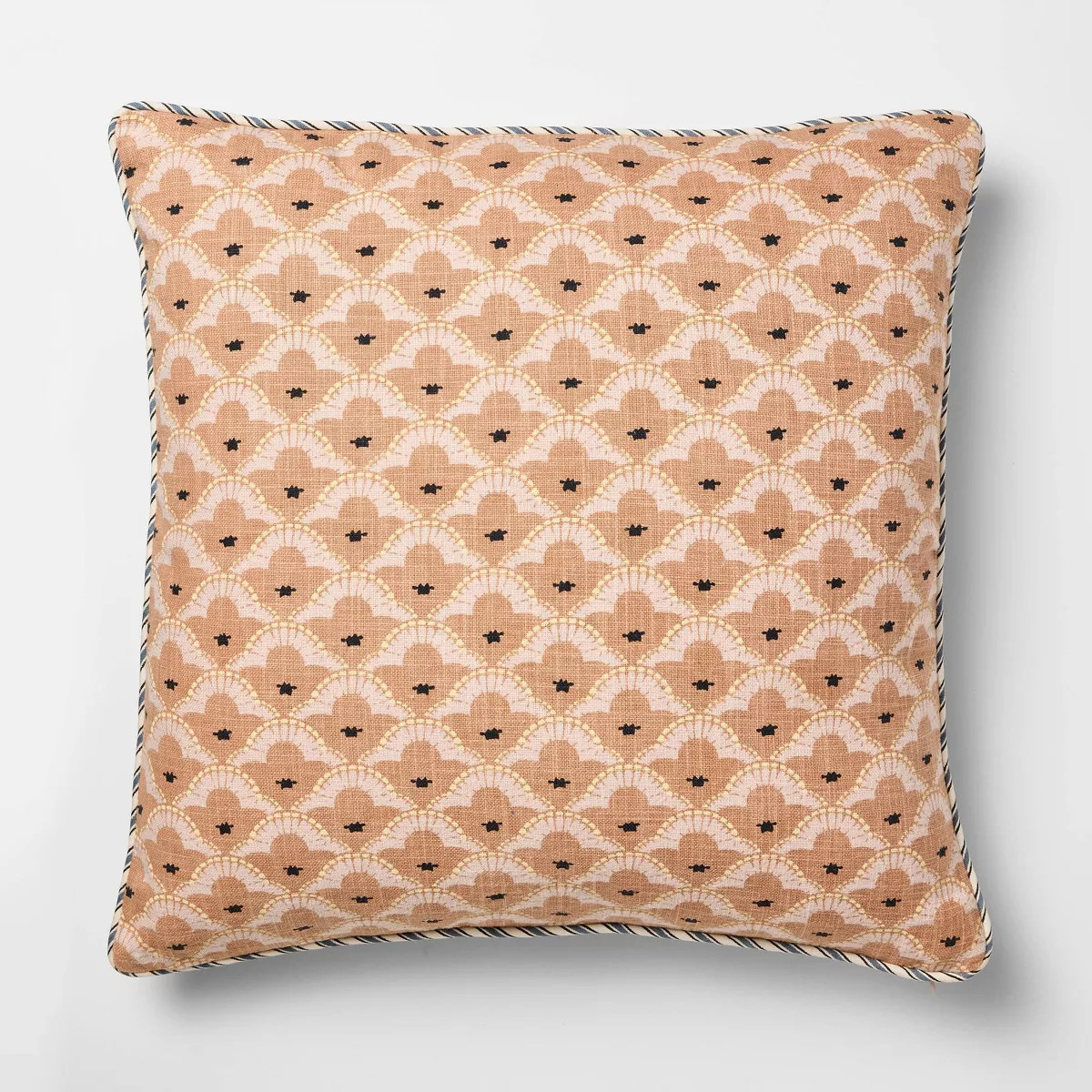 Square Geo Pattern with Striped Piping Peach - Threshold™ Design with Studio McGee | Target