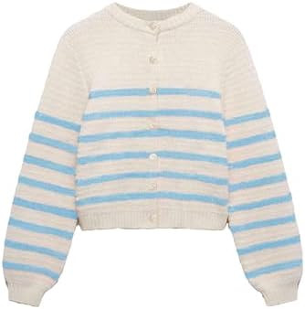 Womens Cardigan Sweaters Cropped Long Sleeve Button Knit Sweater Outerwear Casual Fall Trendy Jac... | Amazon (US)