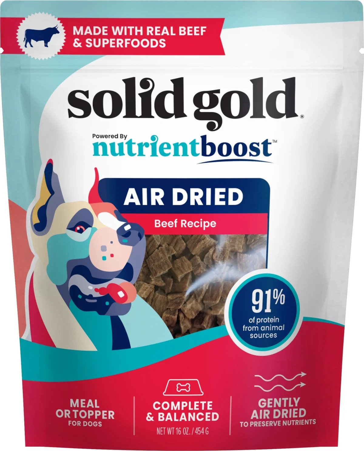 Solid Gold Air Dried Topper Complete and Balanced Meal Topper for Dogs, Beef 2 LB - Walmart.com | Walmart (US)