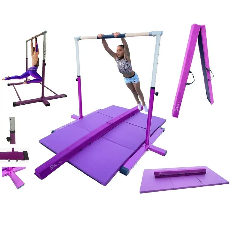 Athletic Bar Home Gymnastics Bar 3 in 1 Horizontal Kip Bar Set for Kids, Height Adjustable 3 to 5... | Walmart (US)