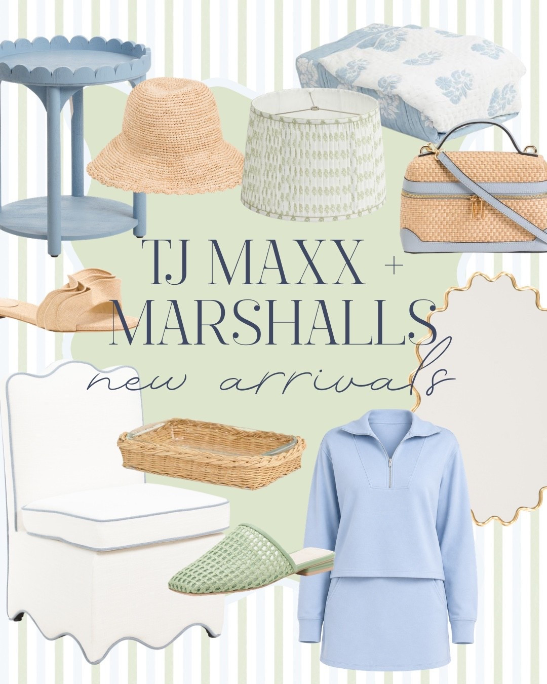 @TJ Maxx & @Marshalls new arrivals 😍

Grandmillennial home, Grandmillennial style, blue and green decor, coastal grandma, rattan, raffia, summer style, coastal grandma summer 

#LTKHome