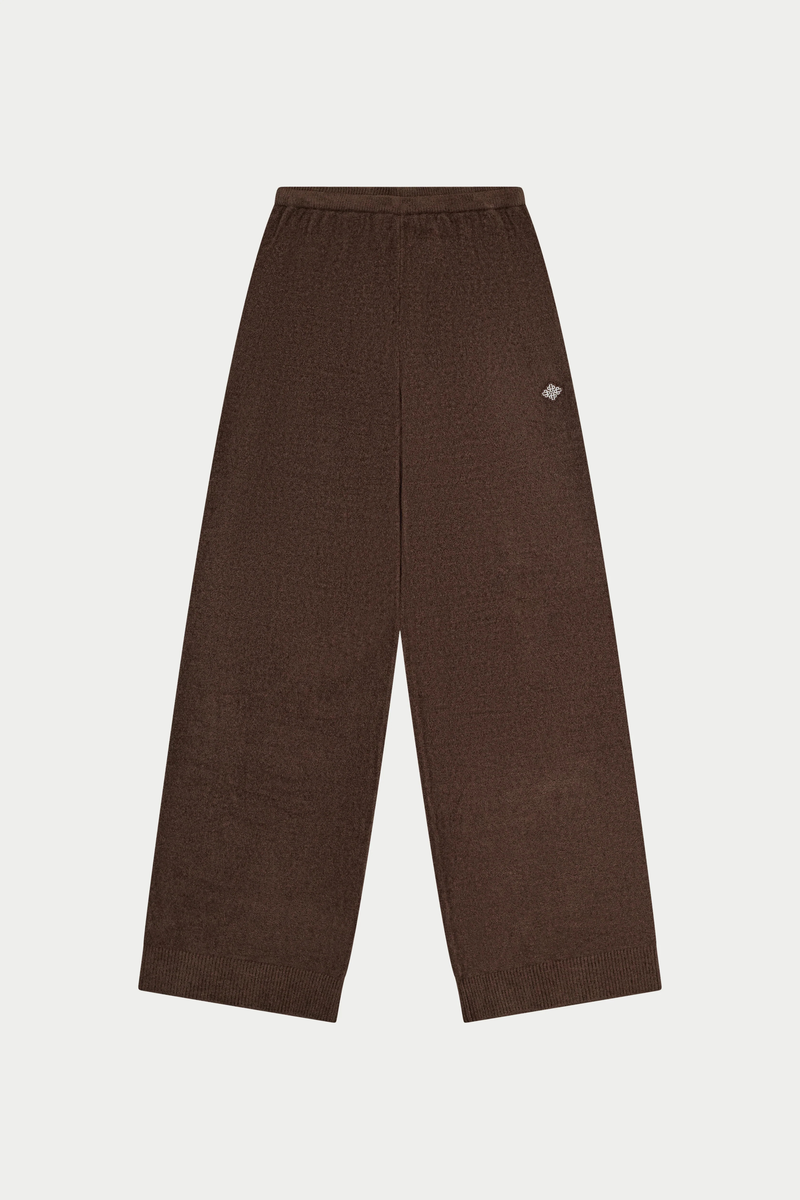 Towelling Relaxed Fit Pants - Chocolate | The Couture Club