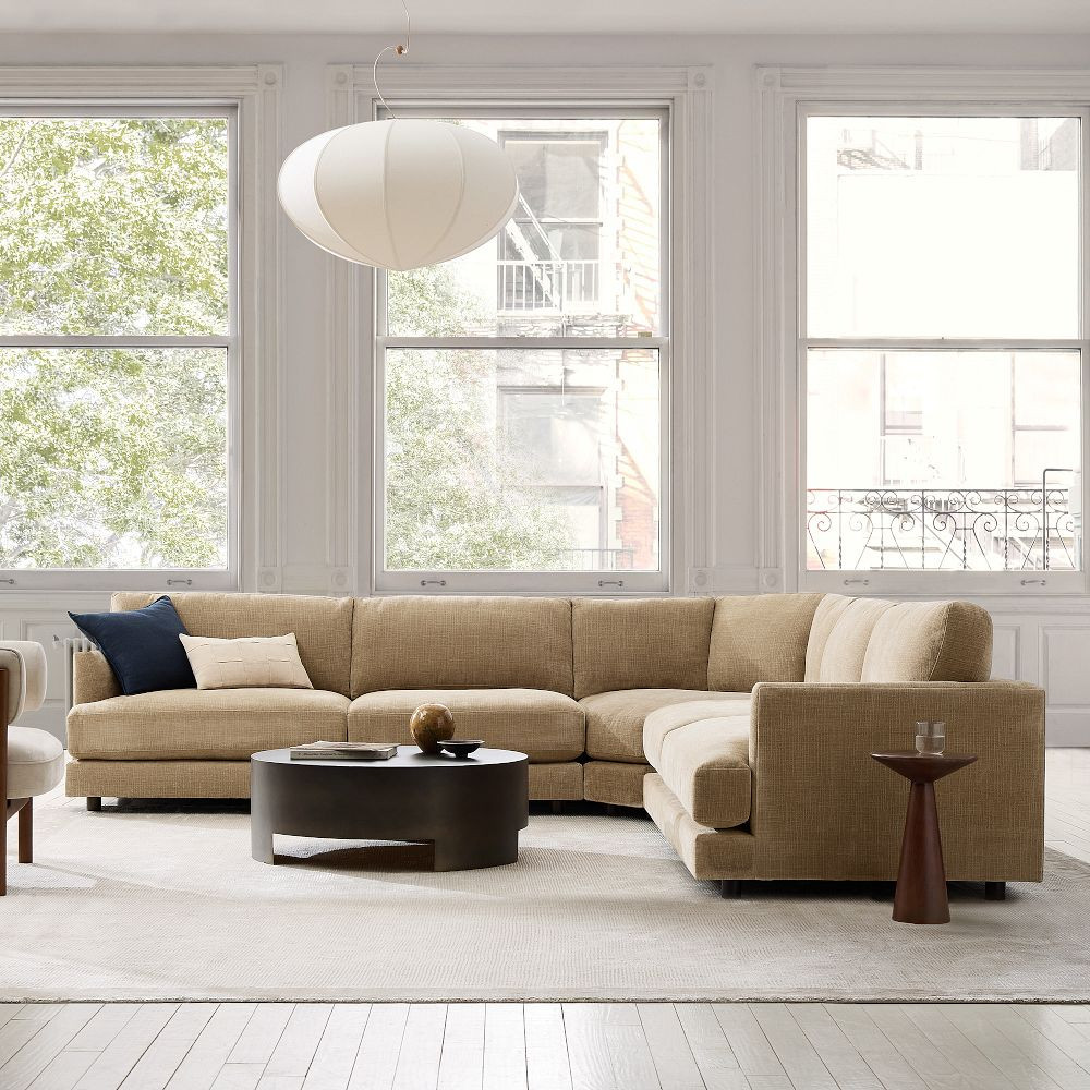 Haven 3-Piece L-Shaped Wedge Sectional (116"–139") | West Elm (US)