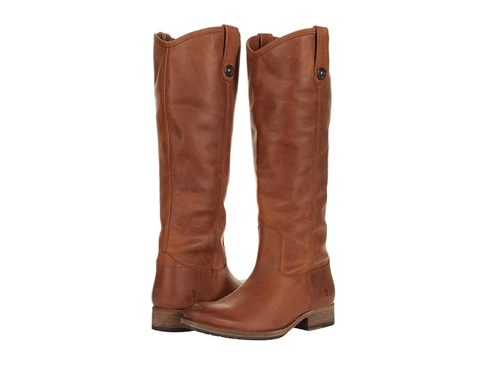 Frye Melissa Button Lug (Cognac Waterproof Polished Soft Full Grain) Women's Boots | Zappos