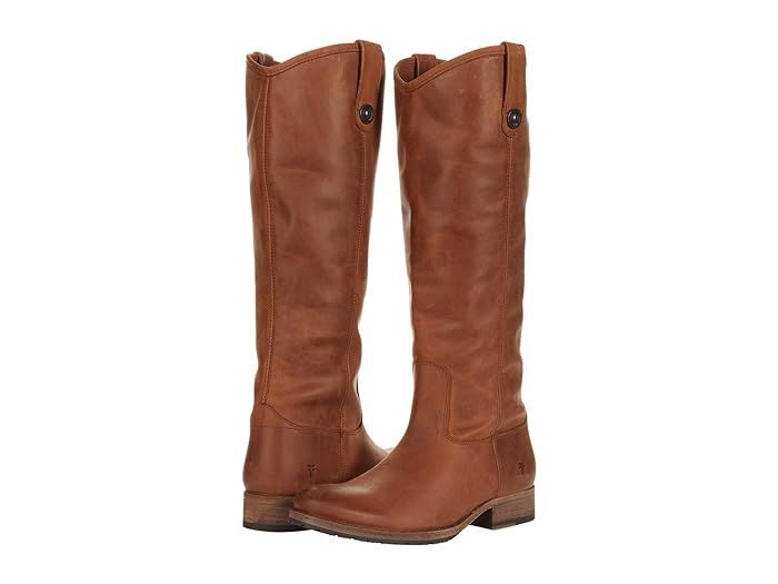 Frye Melissa Button Lug (Cognac Waterproof Polished Soft Full Grain) Women's Boots | Zappos