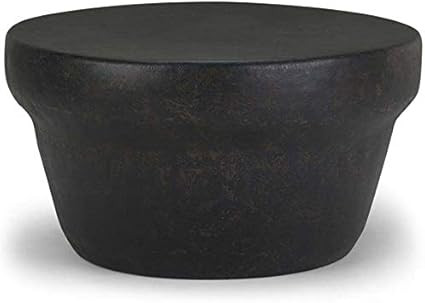 SIMPLIHOME Garvy Industrial 33 inch Wide Metal Coffee Table in Rustic Bronze, Fully Assembled, En... | Amazon (US)