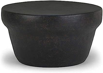 SIMPLIHOME Garvy Industrial 33 inch Wide Metal Coffee Table in Rustic Bronze, Fully Assembled, En... | Amazon (US)