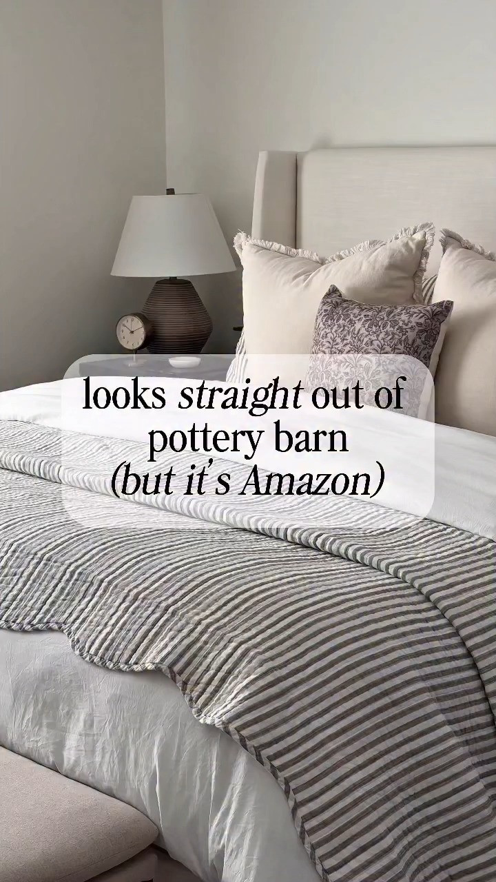 Your new spring bedding looks straight out of Pottery Barn… but it’s Amazon. I wanted that light, airy, designer feel for spring without spending $$$ and this quilt completely transformed the space. The texture, the neutral tone, the way it layers so effortlessly it just feels high-end. Timeless bedding!

// Amazon, Amazon Home, Amazon Home Finds, Amazon Home Must Haves, Amazon Bedroom, Amazon Bedroom Finds, Amazon Bedroom Must Haves, Amazon Bed, Amazon Beddings, King Size Quilt, Velvet Quilt Set 

 #LTKdayinmylife #LTKSeasonal #LTKHome
