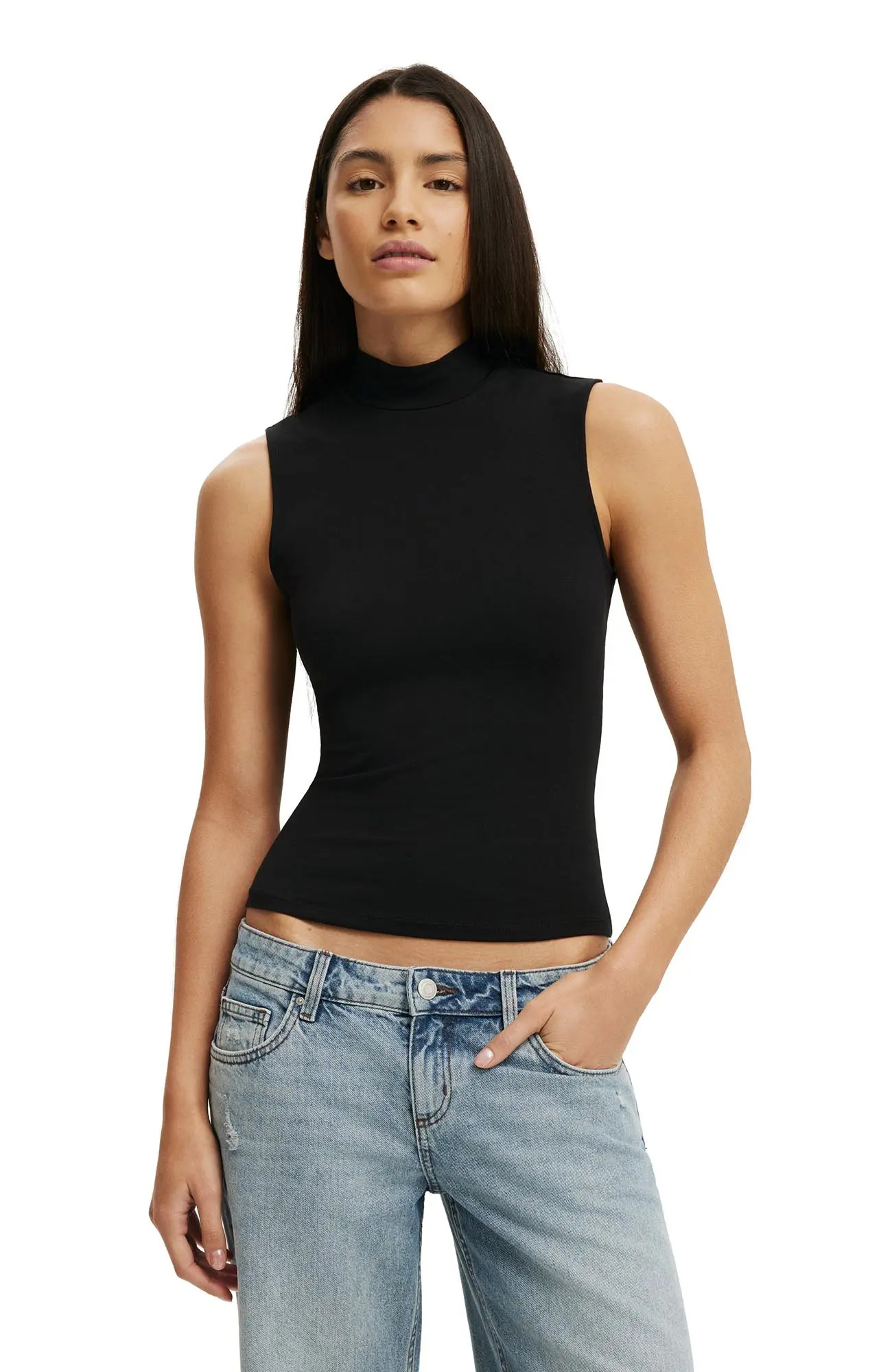 Cotton On Women's Mock Neck Tank (Women) | Nordstrom | Nordstrom