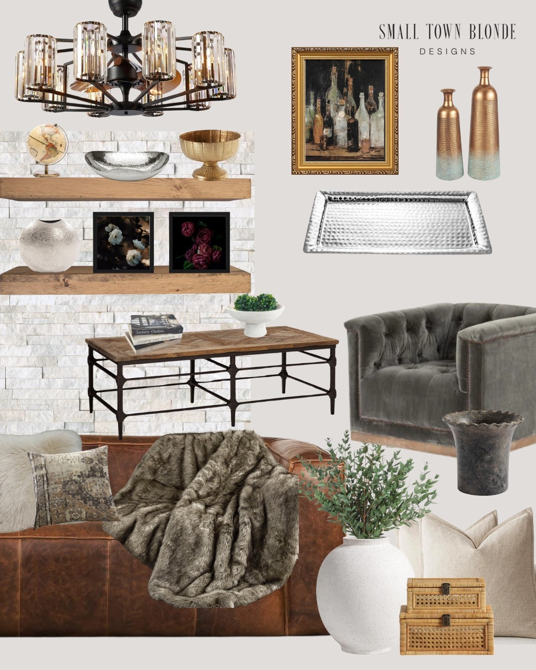 Earthy tones + luxe textures = the perfect moody moment 🤎✨
Tap to shop everything in this space—from the faux fur throw to the vintage-inspired accents.
Your living room glow-up starts here! 🛋️🛍️ #LTKhome #cozyvibes #smalltownblondedesigns