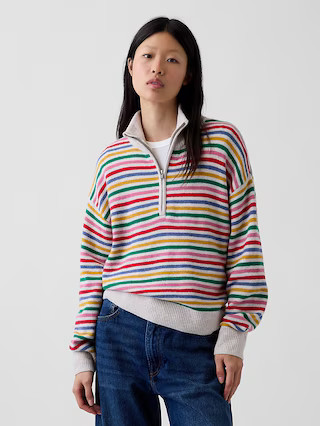 CashSoft Oversized Half-Zip Pullover Sweater | Gap (US)
