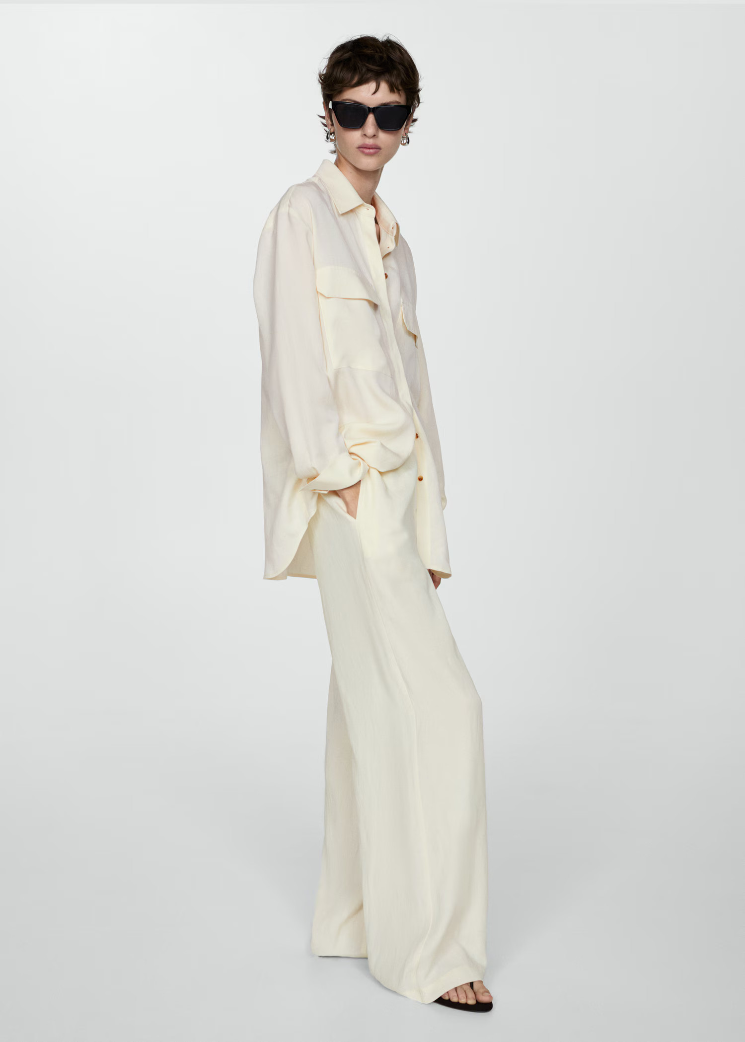 Wideleg-Hose aus Lyocell | MANGO (DE)