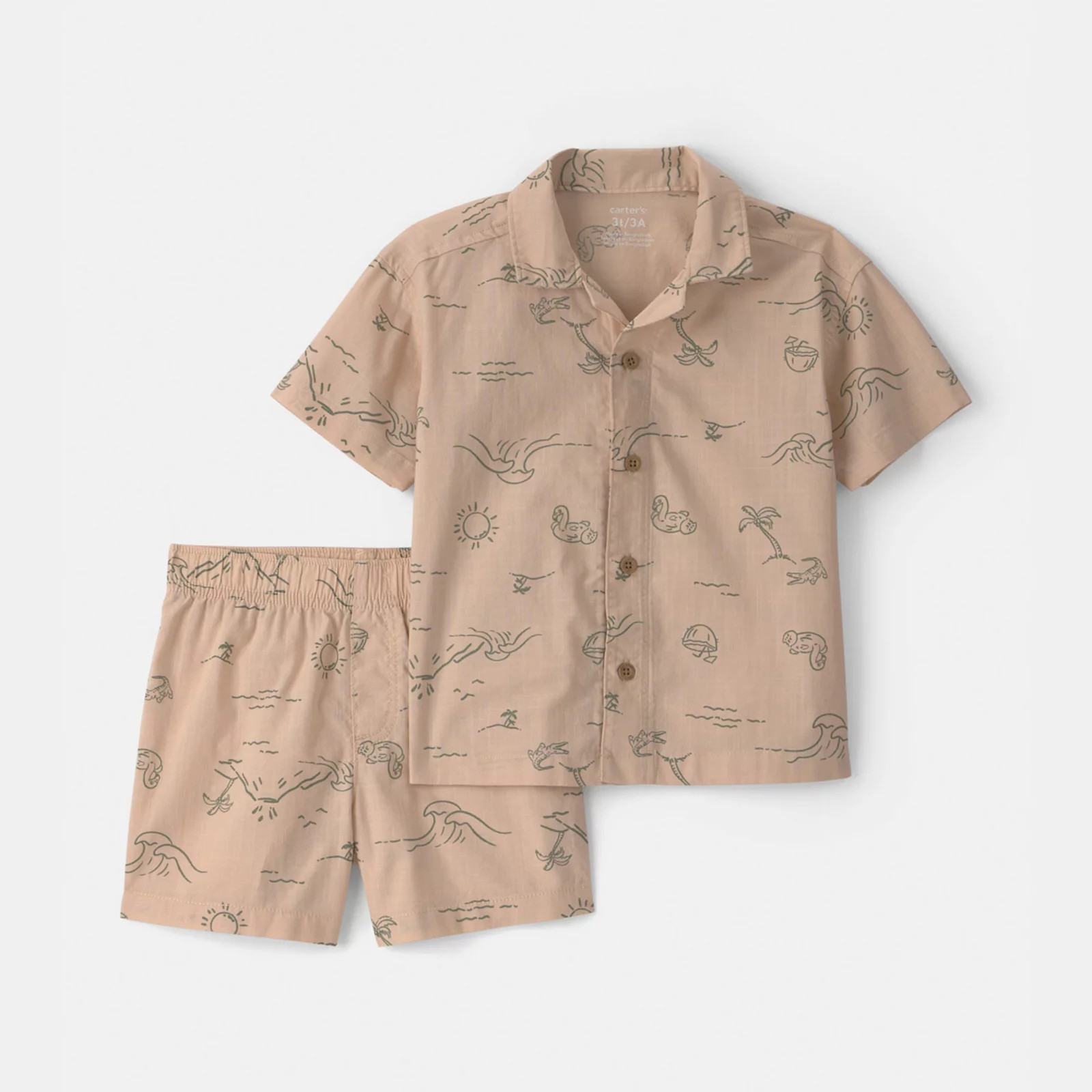 Toddler Boy Carter's 2-Piece Island Top & Short Set, Toddler Boy's, Size: 2T | Kohl's