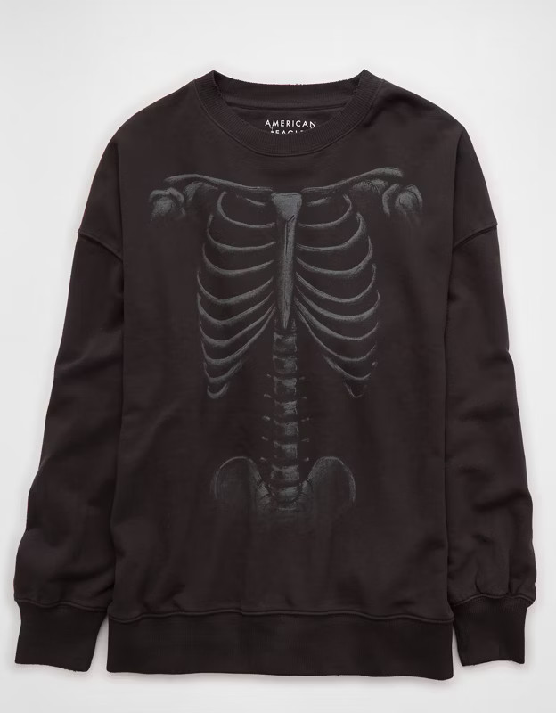 AE Halloween Oversized Graphic Crew Neck Sweatshirt | American Eagle Outfitters (US & CA)