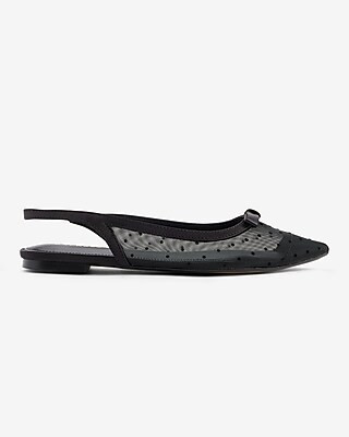 Mesh Dot Slingback Ballet Flats | Express