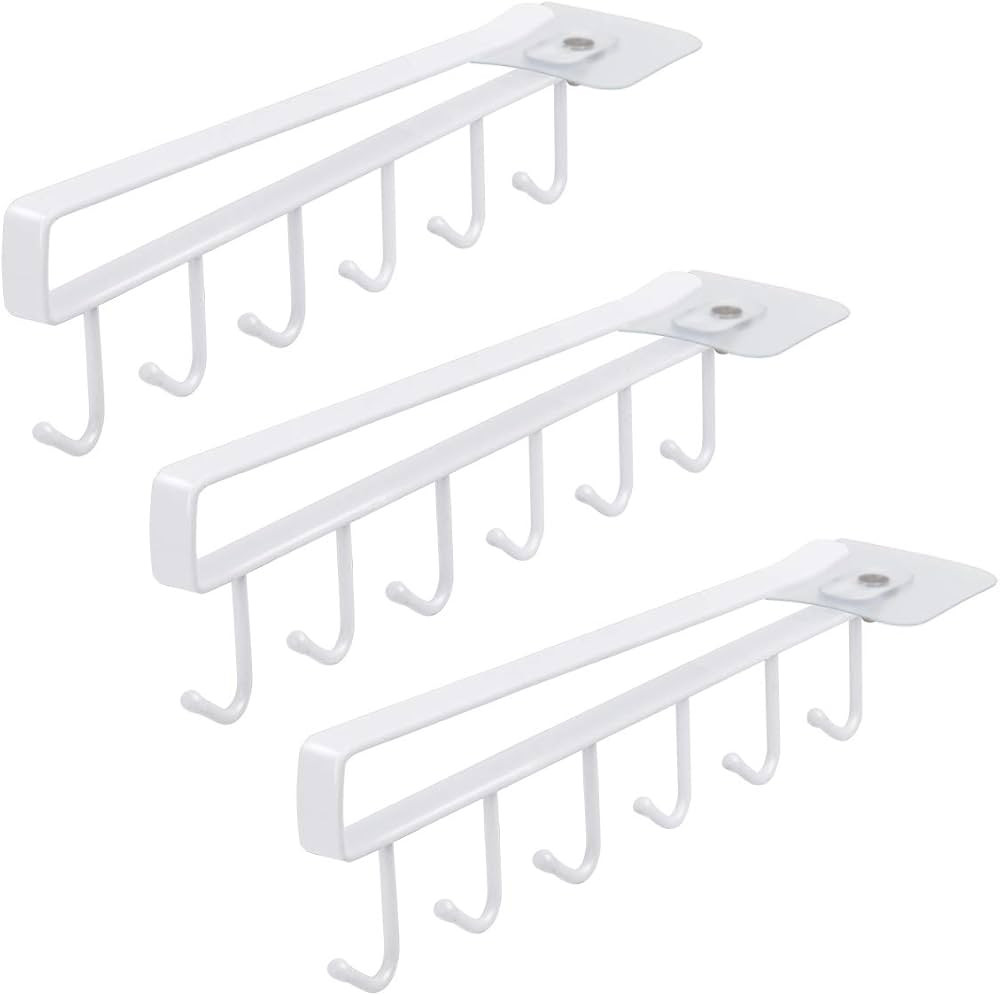 Art Secret 3pcs Mug Holder Under Cabinet - Fit for 1 Inch Thickness Shelf or Less - Only Suitable... | Amazon (US)