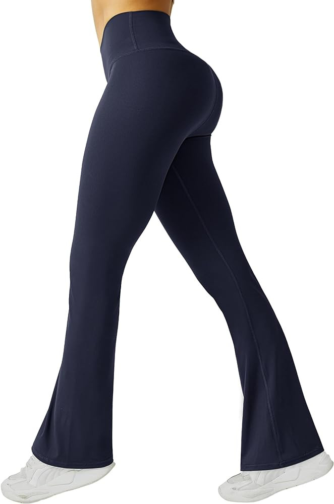 FireSwan Women's Flare Yoga Pants V Waist Flared Leggings High Waisted Bootcut Workout Pants Tumm... | Amazon (US)