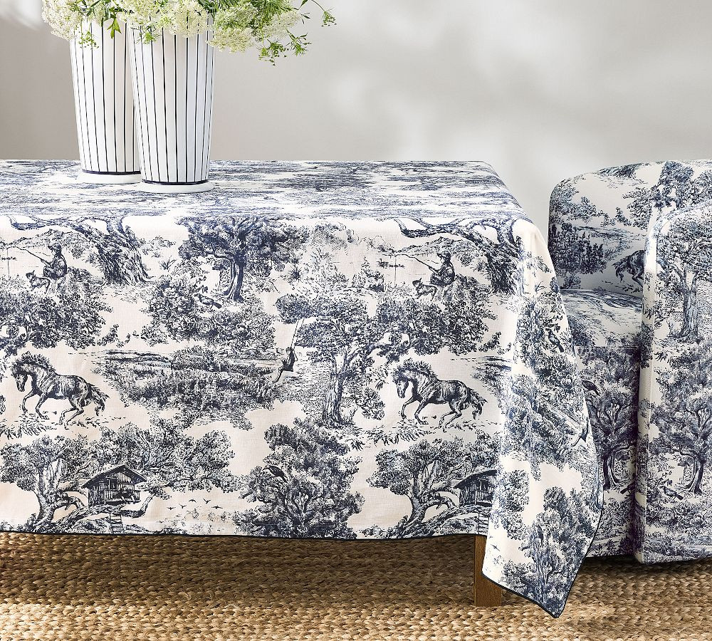 Brandon Maxwell Groveland Toile Tablecloth | Pottery Barn (US)