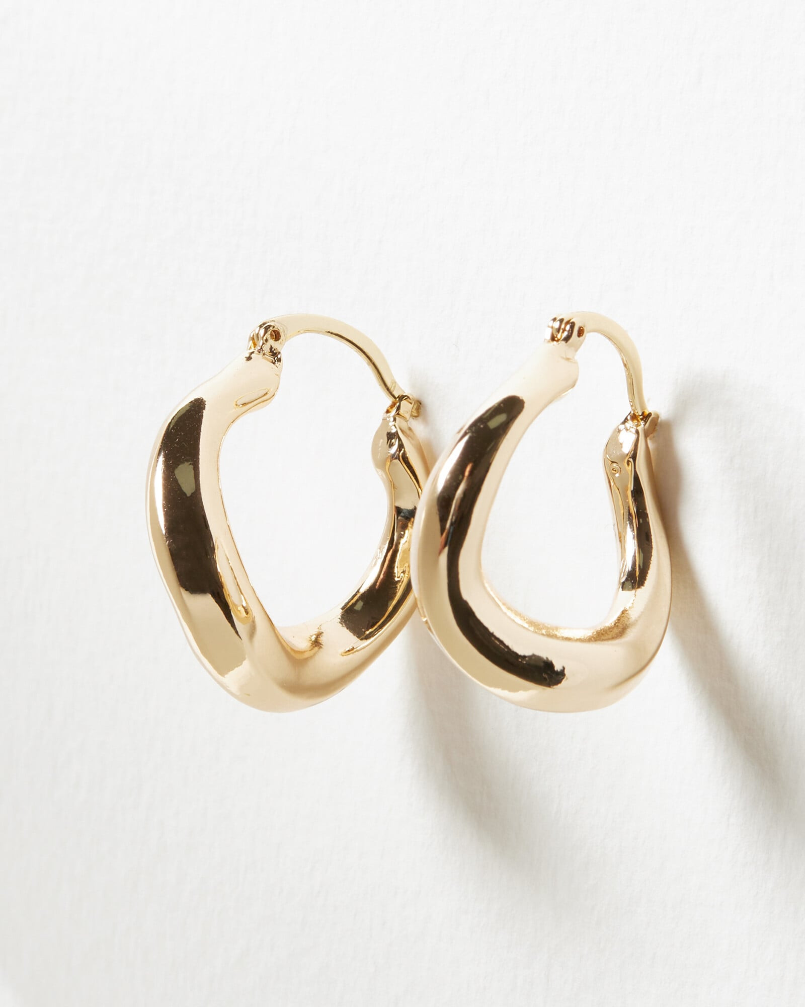 Helga Large Gold Tone Chunky Hoop Earrings | Oliver Bonas | Oliver Bonas (Global)