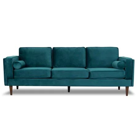 Lindel 88'' Velvet Square Arm Sofa with Reversible Cushions | Wayfair North America