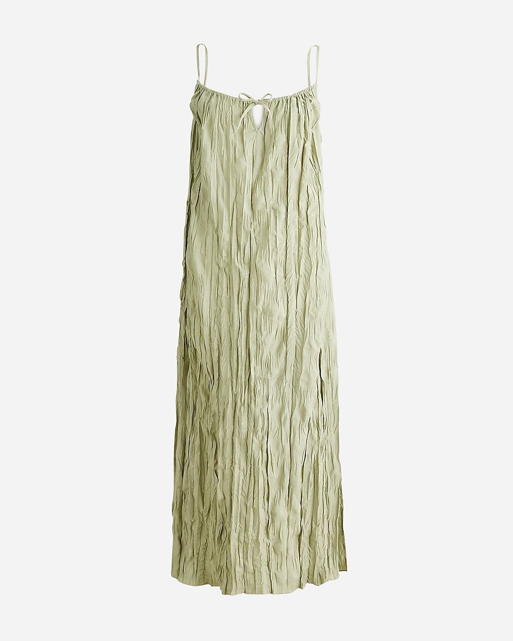 Crinkled side-slit midi dress | J. Crew US