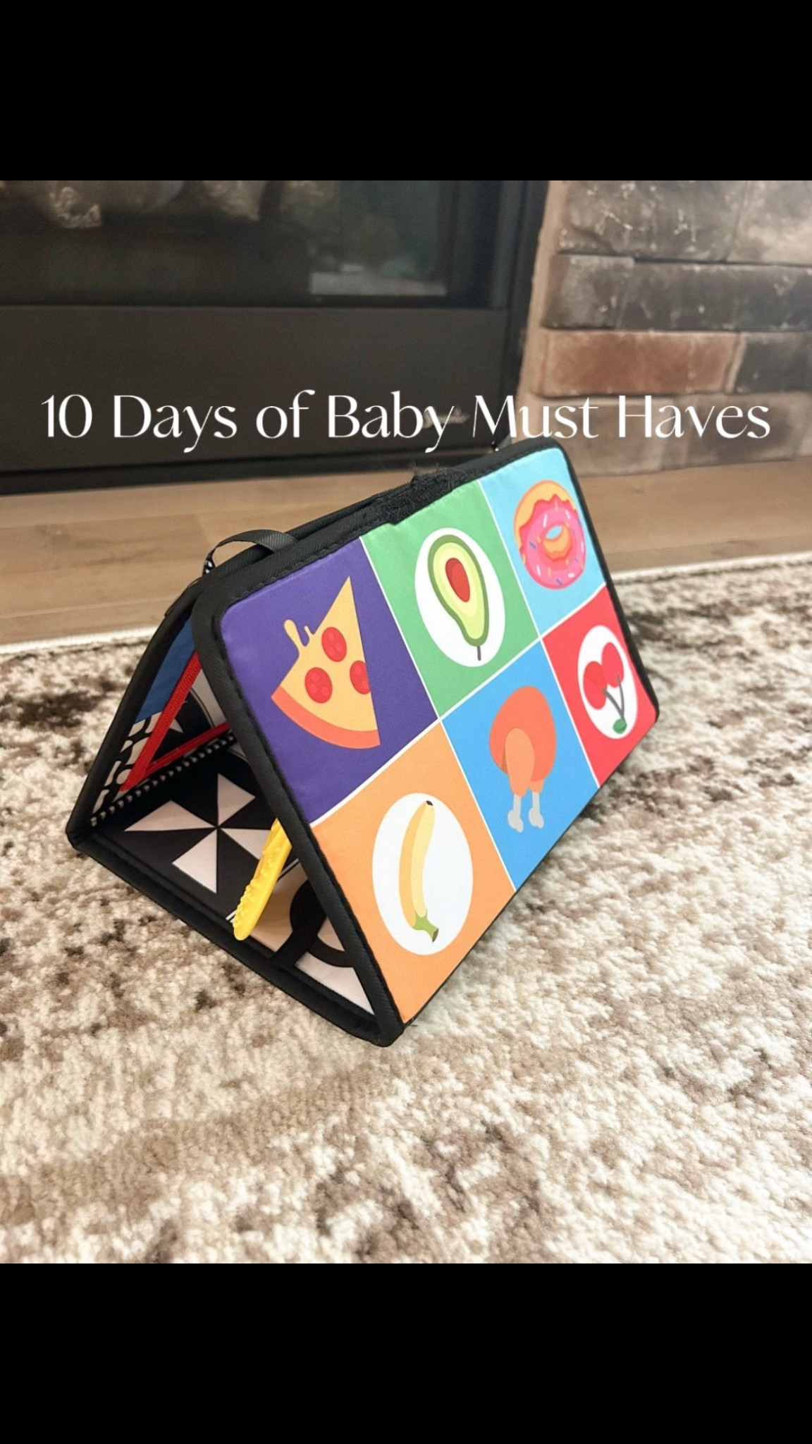 Day 7 of 10 Days of Baby Must Haves 🎄

High-contrast visuals, crinkle pages, and a mirror? Tummy time win. More smiles and less protesting over here with this toy!