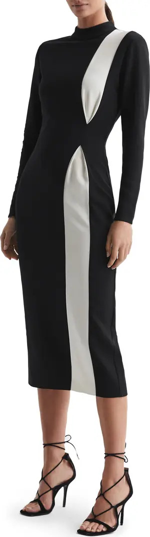 Millie Colorblock Long Sleeve Midi Dress | Nordstrom