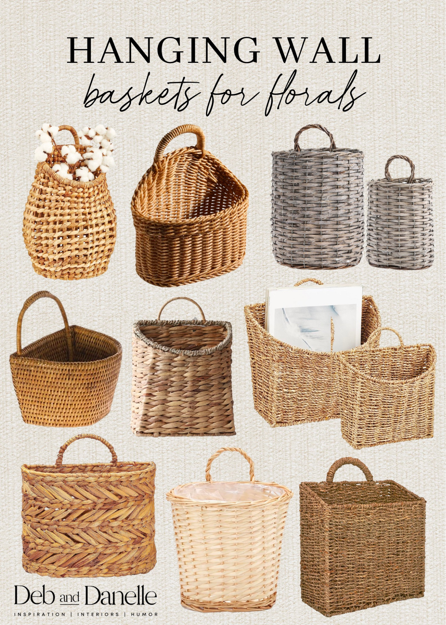 Door baskets to put pretty spring florals in 💐

Basket, hanging basket, door basket, wall basket, spring home ideas, living room, Deb and Danelle 

#LTKSeasonal #LTKhome #LTKsalealert