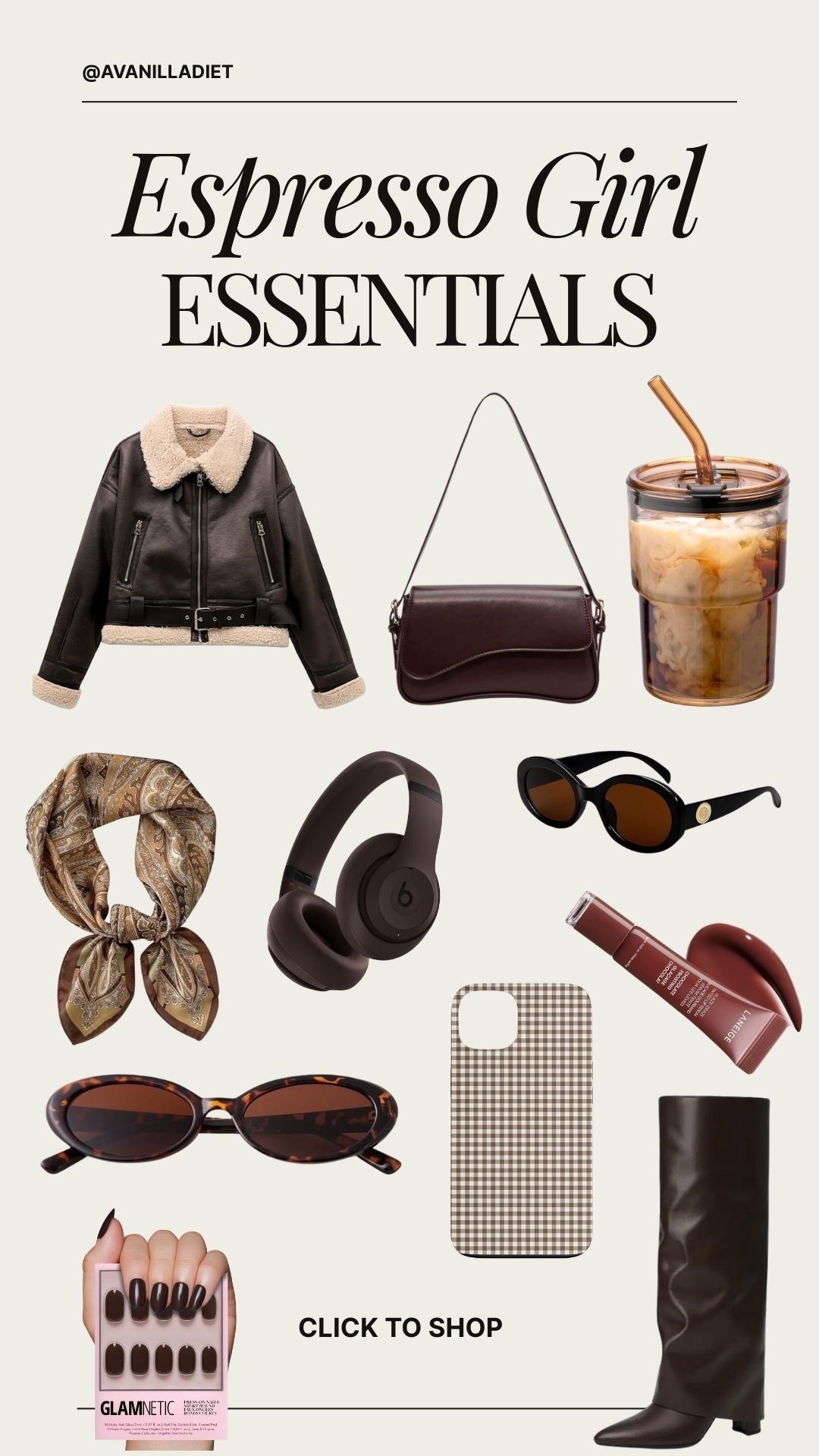 Espresso Girl Essentials ☕🤎

#espressogirl #coffeeessentials #dailybrew #amazonfashion #style #winterfashion #coffeelover #coffeefinds #aestheticessentials

#LTKootd #LTKSeasonal