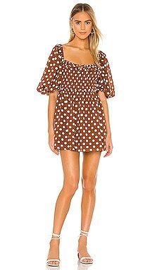 Tularosa Lyndy Dress in Brown Dot from Revolve.com | Revolve Clothing (Global)