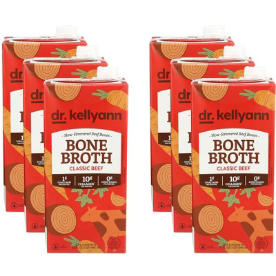 Dr. Kellyann Classic Beef Bone Broth - Case of 6 - 32 fl oz | Target