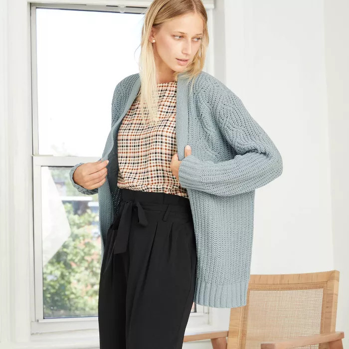 Women's Chenille Open-Front Cardigan - A New Day™ | Target
