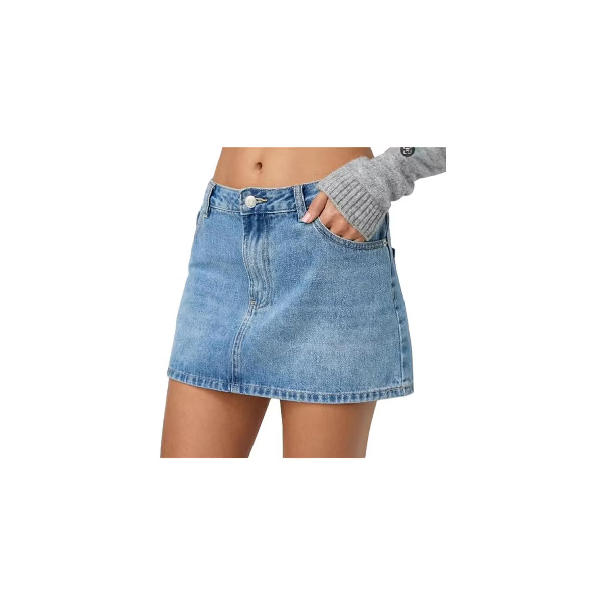 Coolmee Women's Jean Skirts Mid Waist Trendy Clothes Denim Mini Skirt | Target