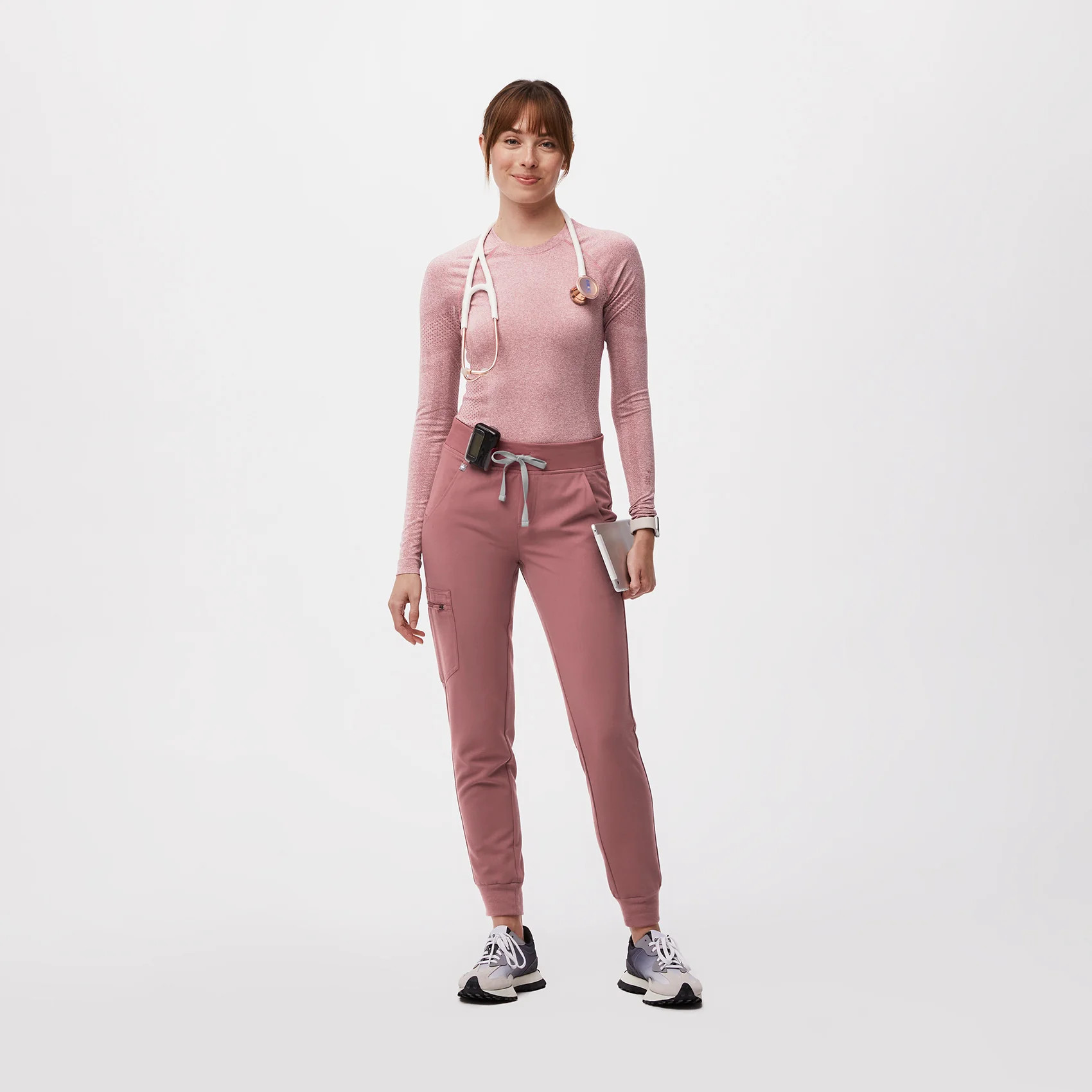 Women's Salta Seamless Longsleeve Underscrub - Mauve · FIGS | FIGS