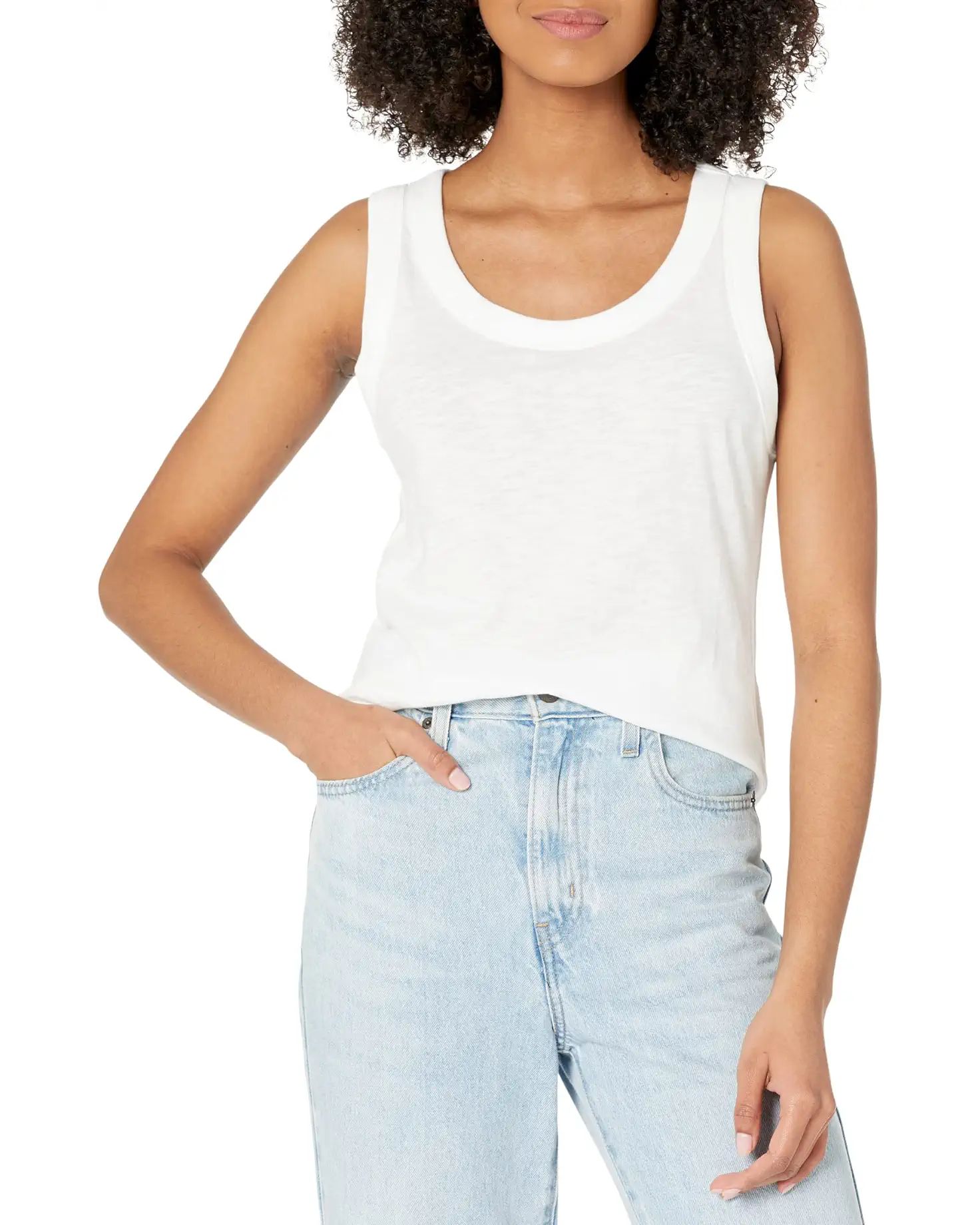Madewell Whisper Cotton Scoopneck Tank Top | Zappos