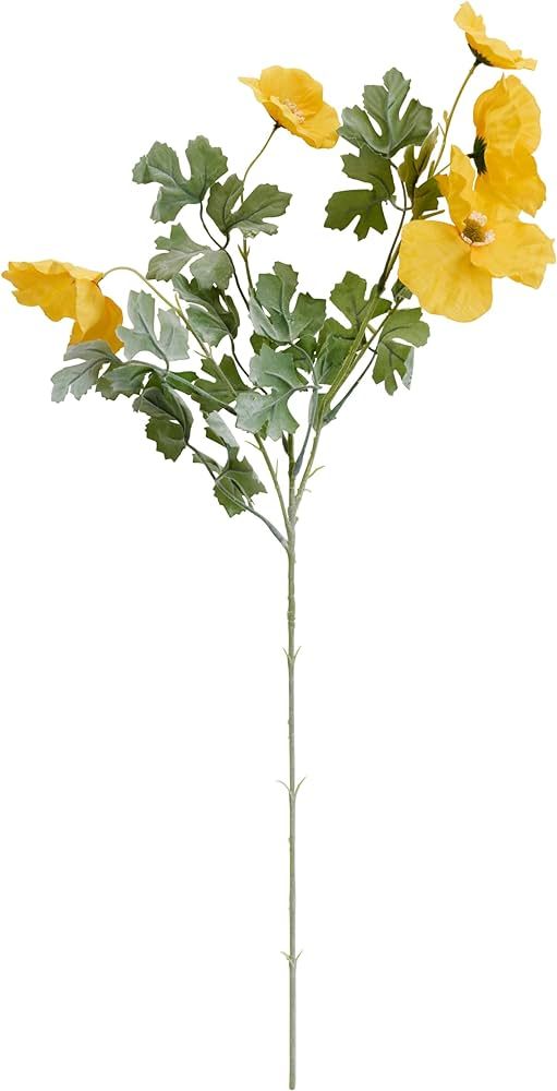 Gold Poppy Artificial Flower Stems, Fake Flowers for Home Decoration, 10x7x26 Inch | Amazon (US)