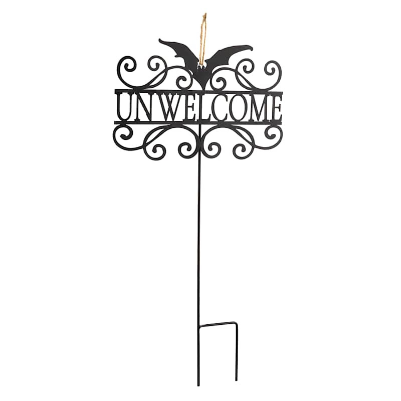 Gothic Graveyard Unwanted Yard Stake, 24" | At Home
