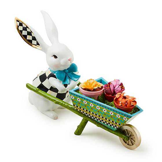 Calico Bunny with Wheelbarrow | MacKenzie-Childs