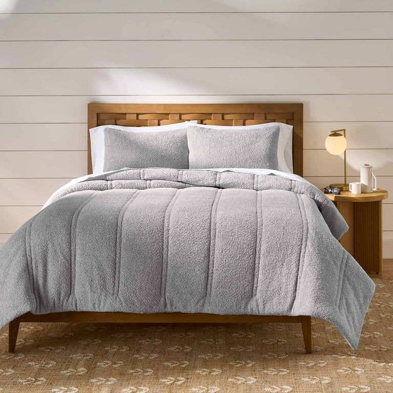 Better Homes & Gardens 3-piece Grey Cozy Knit Comforter Set, Adult, King - Walmart.com | Walmart (US)