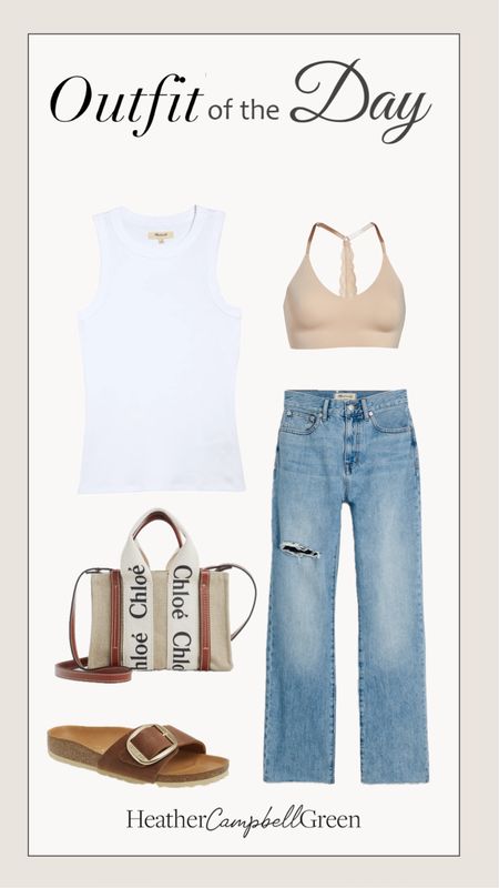 Outfit of the day the perfect basic tank top that you need in every color and super flattering straight leg jeans #Nsale #OutfitOfTheDay

#LTKxNSale #LTKSummerSales #LTKStyleTip