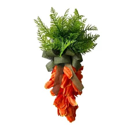 Yuedong Summer Blooms Decorative Easter Wreath Carrot Bow Door Hanger 22 Inch High Quality Yellow El | Walmart (US)