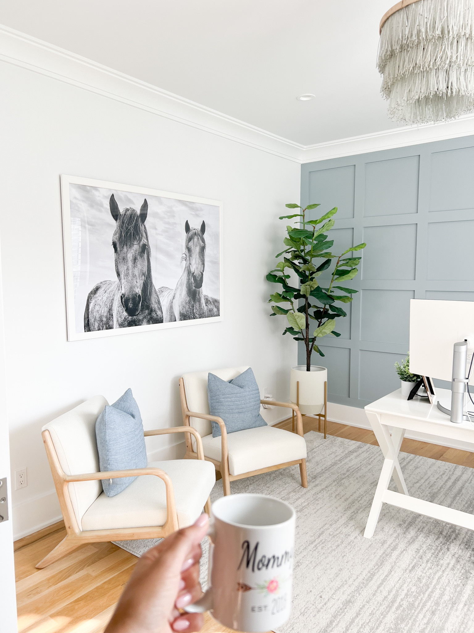 Good morning ☀️ 

My home office has the best natural light in the mornings! #desk #office 

#LTKfamily #LTKstyletip #LTKhome