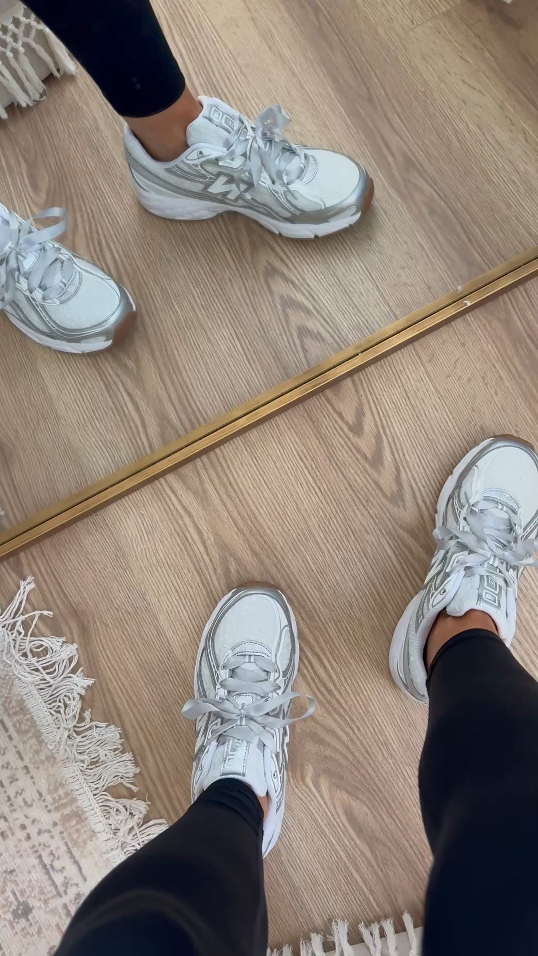 Lace new balance sneakers