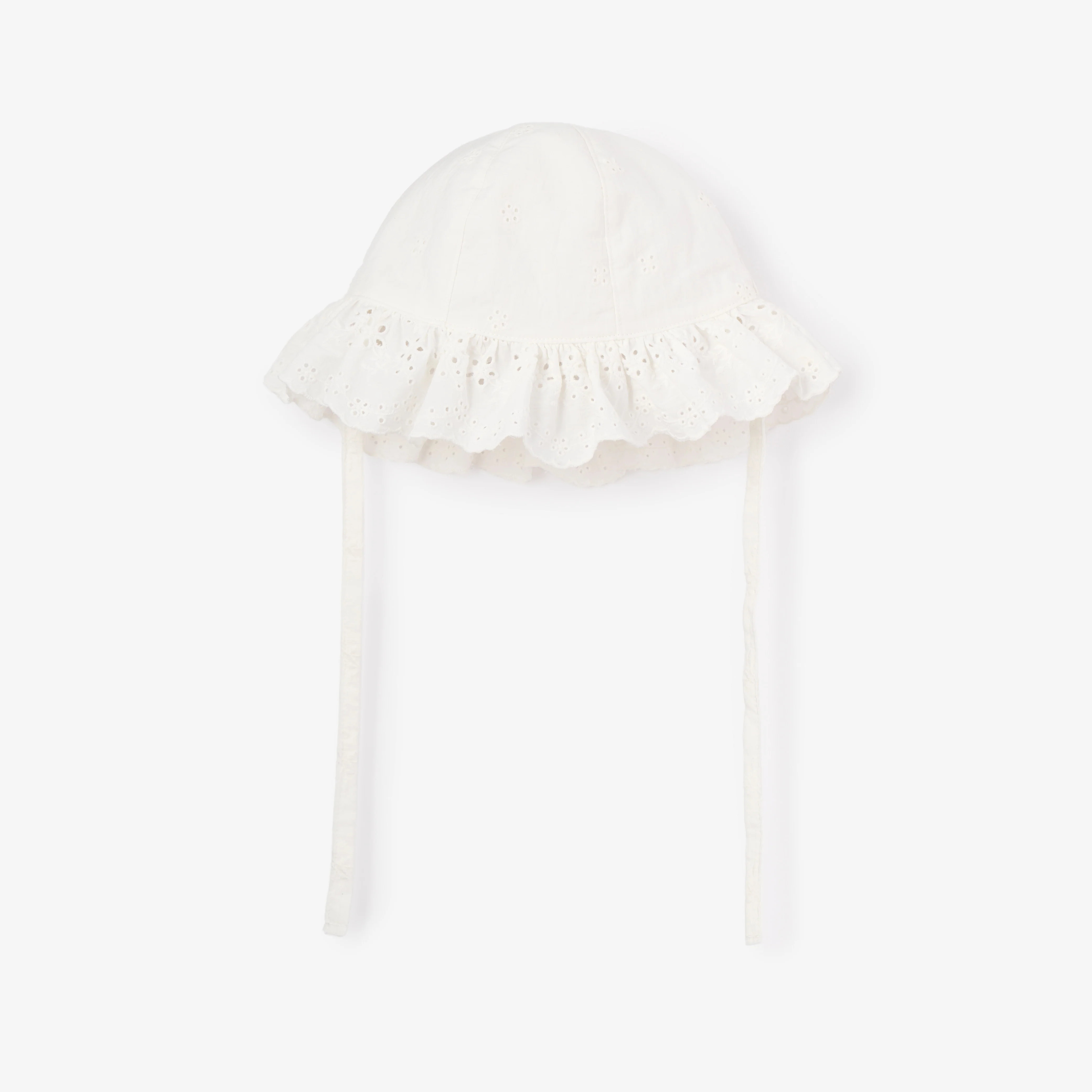 Eyelet Lace Ruffle Sunhat | Elegant Baby